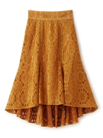 レースマーメイドスカート/マスタード
