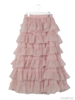 楊柳シフォンティアード/ブラック