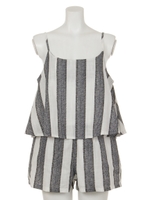 【Shelly  island】ストライプ キャミ×パンツセットアップ/ホワイト