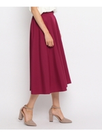 【洗える】【ウエスト後ろゴム】タイプライタースカート/ピンク系(074)