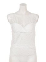 カップ付レース切替タンクトップ/ブラック