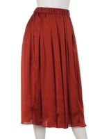 ヴィンテージサテンギャザースカート/レンガ