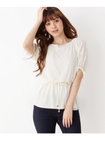 袖刺繍陽柳プルオーバー/ライトベージュ(051)