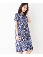 フラワースラブカルゼワンピース/ブルー(192)