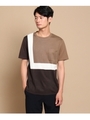 前身ニットデザインTシャツ/ベージュ(552)
