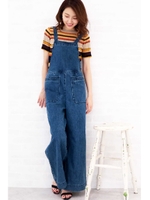 デニムオールインワン/ブルー(110)