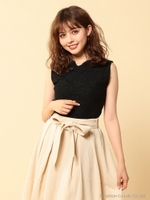 レーススカラップカットソー/ピンク