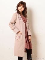 エンブロイダリーガウンコート【ベージュWEB限定カラー】/オレンジ