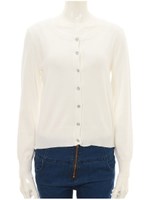 ビジューボタンカーディガン/グレー