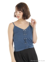 スピンドルデニムビスチェ/SAX