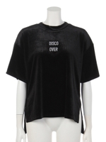 ベロアロゴルーズT/ブラック