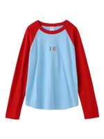 MULTICOLOR LOGO B/B TEE/ライトブルー