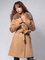 WRAP RIBBON COAT/グレー