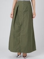 【Ca】ミリタリータックスカート/カーキ