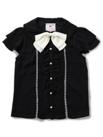 ビックリボンフリルブラウス / mille fille closet/クロ