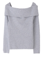 【プルオーバー】バックリボンオフショルプルオーバー/ラベンダー