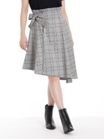 グレンチェックスカート/ブラック