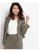 ノーカラージャケット/ブルー系(094)