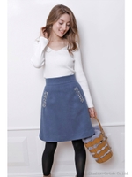 ビジュー付Ａラインスカート/ダスティ