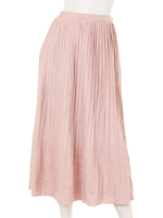 ピーチスエード消プリーツスカート/ライトグレー