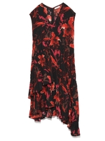 ワッシャーラッフルフレアーワンピース/BLK