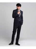 絣縞スーツ/ネイビー(393)