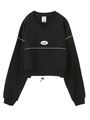 PIPING SHORT SWEAT TOP/ホワイト