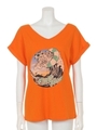 tiger wave Tシャツ/ORG