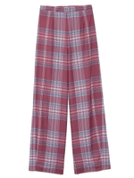 シアーチェックパンツ/GRY