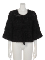 フェザーヤーンMIXカギ編2WAY KTカーデ/BLK