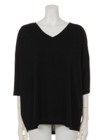 【anap mimpi】Vネックルーズドルマントップス/BK