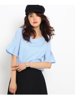 [L]カミーチェストライププルオーバー/ライトブルー(391)