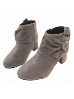 サイドリボンショートブーツ/GY/S