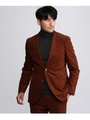 ドビーコールストレッチジャケット/ブラウン(043)