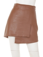 フェイクレザーラップスカート/MOC