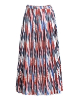 オルテガ柄プリーツロングスカート/カラフル