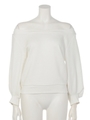 オフショルスエットTOP/WHT
