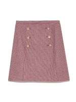 ダブルボタン台形スカート/PNK