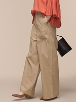 CLASSY.12月号掲載/バックサテンベイカーワイドパンツ/ベージュ