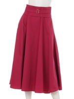 NEWサッシュベルト付きスカート/マスタード