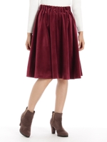 【鈴木優華さん着用】ベルベットジュエルスカート/サックス