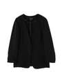 ◆大きいサイズ◆[洗える]トリアセ混カラーレスジャケット/ブラック(010)