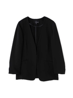 ◆大きいサイズ◆[洗える]トリアセ混カラーレスジャケット/ブラック(010)