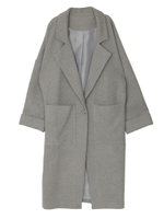 LOW COLLAR MOSSA COAT/GRY