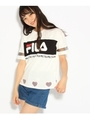 PINK-latte×FILA 裾ハートロゴTシャツ/ブラック(019)