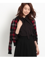 【WEB限定カラーあり】チェック柄カーディガン/ラズベリーピンク(273)