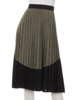 グリッタープリーツスカート/GOLD