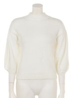 フェザーハイネックニット/ブラック