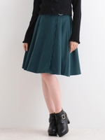 ラップ風スカラップスカート/ピンク