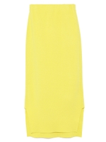 【emmi atelier】コットンカシミヤミラノリブスカート/YEL